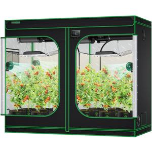VIVOSUN S848 4x8 Grow Tent, 96"x48"x80" High Reflective Mylar with Observation Window and Floor Tray for Hydroponics Indoor Plant for VS4000/VSF4300 (Black)