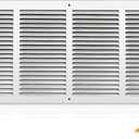 Fancat 24x10 Duct Opening | Steel Return Air Grille | Vent Cover Grill for Sidewall and Ceiling | HVAC Cold Air Intake Grille | White | Outer Dimensions: 25.75"W X 11.75", 24''Wx10''H [Duct Opening]