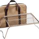 Campfire Grill 304 Stainless Steel Grate, Folding Camping Grill Heavy Duty with Carrying Bag, Medium