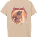 Merch Traffic Men's Metallica Jump in The Fire Unisex Tee (Beige, M)