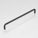 24" Shower Door Towel Bar, Single Side Round Shape Handle Compatible with 1/4" to 1/2" Thickness Glass for Shower Doors, Stainless Steel Towel Rack Handle Replacement in Matte Black