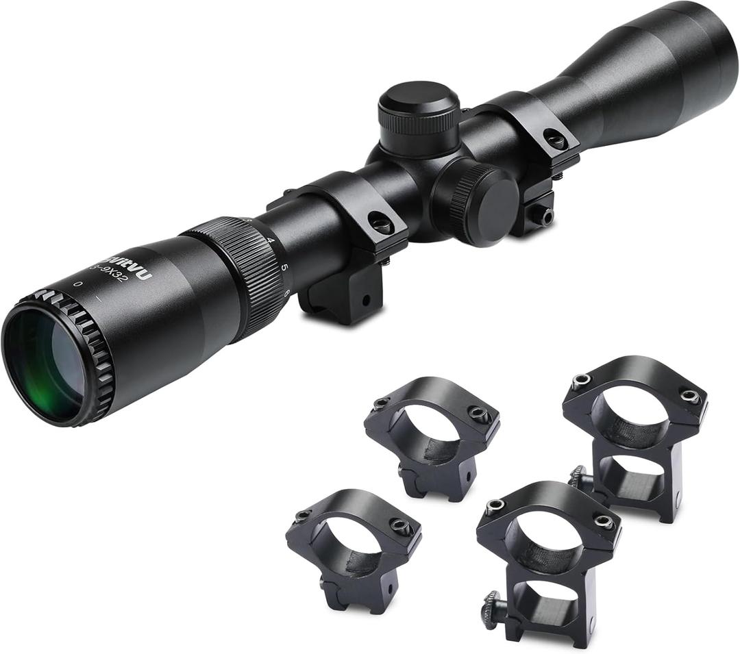 Rifle Scope, 3-9X32, 3-9X40, 3-9X50, Green Lens, Fast Focus Eyepiece, Free Ring Mounts, Air Rifle Scope, Optics Reticle Crosshair Scope