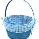 HH 10IN 8,5IN 7IN LINED BAMBOO BASKET BLUE 3 Pack