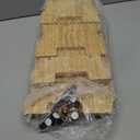 WRINGKIT 3 Tier Wood Display Riser, Stackable Cupcake Dessert Stand for 24 Cupcakes, Rectangular Wooden Risers for Table Vendor Display, Food, Perfume, Collections Showcase, 3 Size (17''/16''/14'')