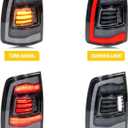 LED Clear Tail Lights Assembly Compatible with Dodge Ram 1500 2500 3500 2009-2018 4th Gen Start-up Animation Sequential Yellow Turn Signal Rear Lamps Accessory