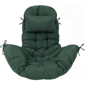 Tudomro Egg Chair Cushion Filling 2.58 kg Replacement Rocking Wicker Chair Cushions High Back Swing Hammock Egg Hanging Cushion Thicken for Indoor Outdoor Patio(Forest Green,1 Pcs)