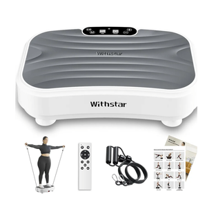 Vibration Plate Exercise Machine,Vibration Plate Platform for Lymphatic Drainage Whole Body Vibration Plate Machine Helps Weight Loss Shaping 330lbs 110V~240V