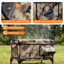 Indestructible Heated Cat House for Outside Winter, 100% Waterproof, Safe Escape Door, Insulated Outdoor Cat Shelter with Heater for Feral Barn Cat Kitty (Desert Camouflage, 13"x17"x18")