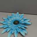 3D Metal Flowers Wall Decor Outdoor Wall Decor Suitable For Indoor and Outdoor Home Patio Bohemian Metal Flower Wall Art 12 in (Blue)