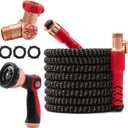 Pocket Hose 75 FT Copper Head Expandable Garden Hose with Pocket Pivot, No Tangles, AS SEEN ON TV, 360 Swivel, Tri-Tex Tubing, Force Field Jacket, Lead-Free, No-Kink, Anti-Burst w/APT