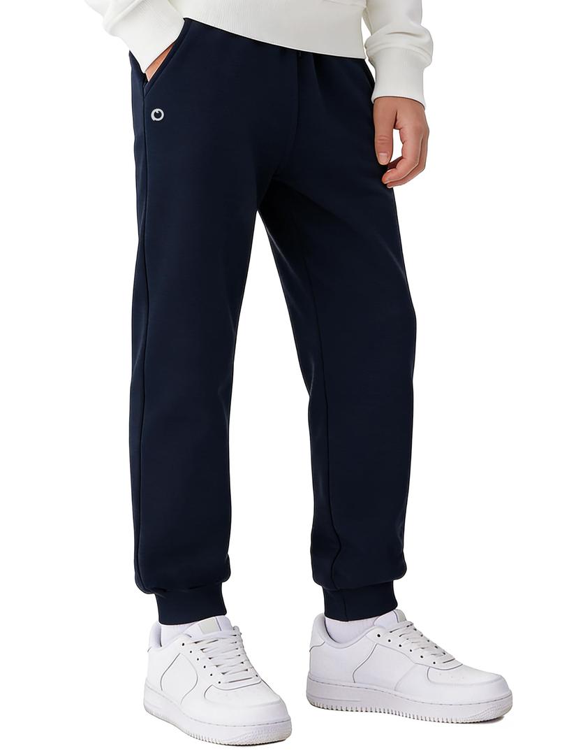 PATPAT Boys Sweatpants Athletic Pants Fleece Joggers Dark Blue 13-14 Years