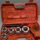 HFS(R Ratchet Pipe Threader Kit - Ratcheting Pipe Threading Tool Set with 6 Dies