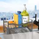 Amazon.com - Maifan Stainless Steel Kitchen Sink Caddy Organizer with Auto Drain Tray, Sponge Holder for Countertop Storage Dark Gray