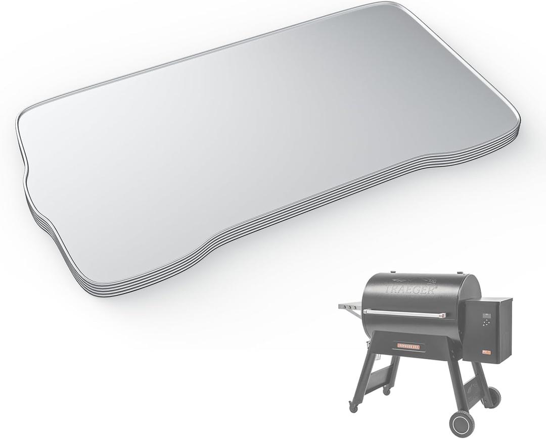 AJinTeby 5 Pack Drip Tray Liners for Traeger Ironwood 885 Grill, BAC521 Drip Tray Liners, 28.75" x 15.5", Heat-Resistant, Grease-Proof Grill Accessory, Aluminum Disposable Drip Trays