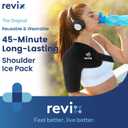 REVIX 45-Min Long-Lasting Shoulder Ice Pack, Reusable Ice Packs for Shoulder & Arm with Ice Grid Design, Flexible Gel Cold Compress Wrap for Rotator Cuff Relief, Muscle Relaxation & Soothing Fatigue
