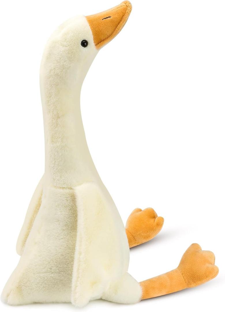 One Silly Goose Stuffed Animal, 19.7 Inch Soft Goose Doll Plush Toy Hugging Pillow, Cute Duck Stuffed Animal, Goose Stuffed Plush Toys Gifts for Kids Baby Shower Birthday Party Favors Supplies
