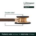 3M Littmann Classic III Monitoring Stethoscope, 5809, More Than 2X as Loud, Weighs Less, Stainless Steel Copper-Finish Chestpiece, 27" Chocolate Tube, Copper Stem and Headset