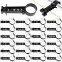 Pangda 24 Pcs Pipe Clamp Insulators Electric Fence T Post Insulators Tube Post Holds Conductors Mounted Hole Panels for Electric Fence Wire for Round Tubing (Black)