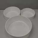 Red Co. Set of 3 Sizes (6", 5", 4") Acrylic Round Cylinder Display Nesting Riser Stands with Hollow Bottoms, Glossy White