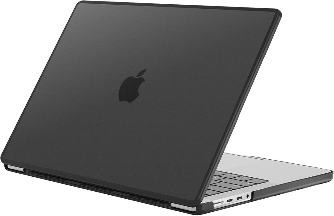 ProCase for MacBook Pro 16 Inch 2026 2025-2021 M5 M4 M3 M2 M1 Pro/Max, Translucent Hard Shell Shockproof Cover for MacBook Pro 16.2" -Black