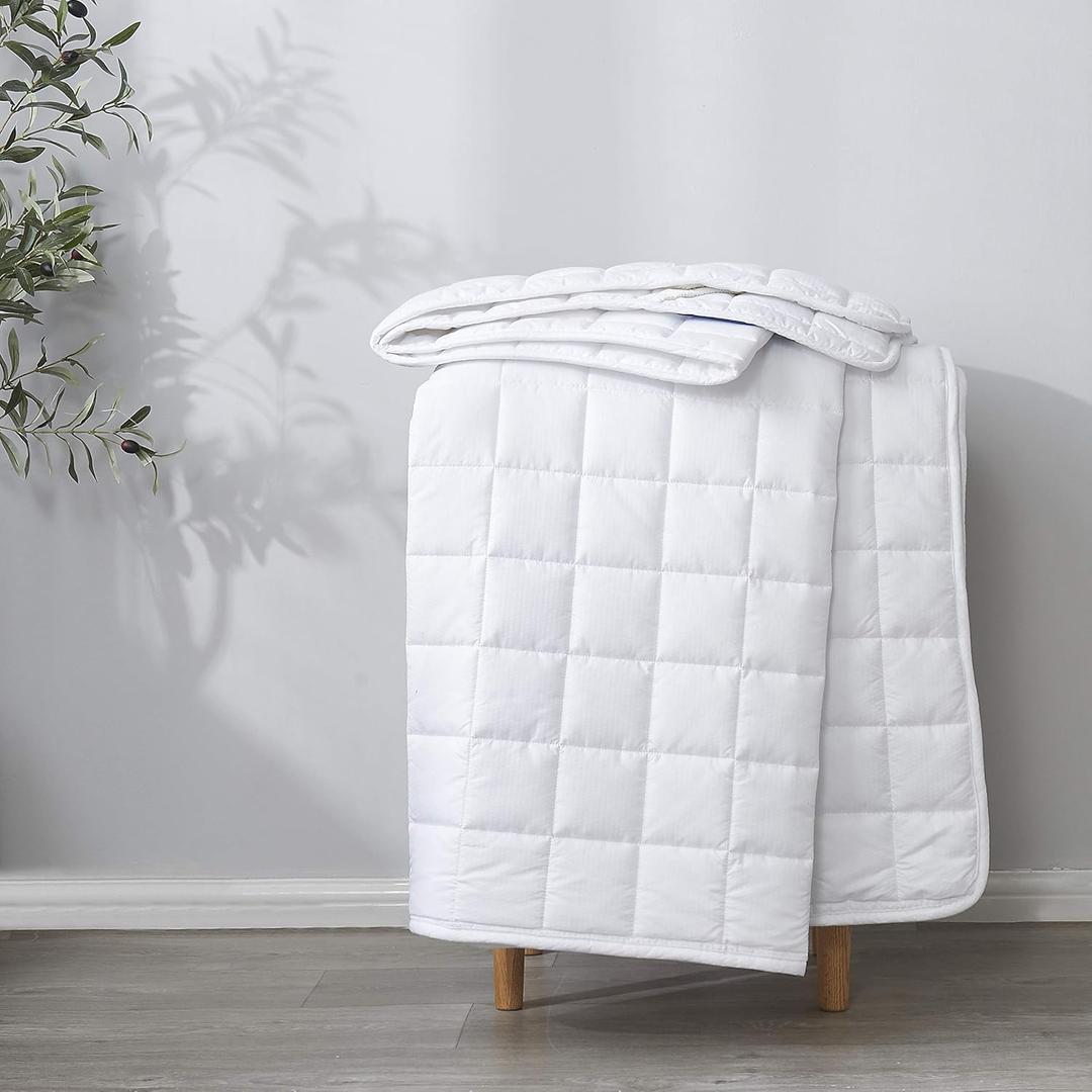 King Size Mattress Pad Protector Topper - Breathable Microfiber Cover with Elastic Straps (8"- 18" Fitted Deep Pocket) White Color