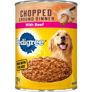 Pedigree Meaty Ground Dinner with Chopped Beef Canned Dog Food, 22 Ounce cans BB 03/19/27