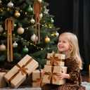 2 x 12Pcs Brown Long Velvet Christmas Tree Bows 24x15 Inch Vintage Large Small Velvet Christmas Staircase Garland Rustic Wreath Swag Bow with Twist Tie for Xmas Tree Topper Holiday Indoor Decoration