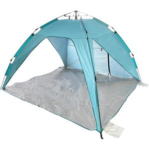 Bliss Hammocks BHT-A39-BT Pop-Up Beach Tent w/Carry Bag for Easy Travel, Sun Protection & Wind Resistant, Waterproof, Lightweight, Durable, Light Blue and Teal
