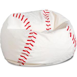 Big Joe Sports Ball Bean Bag Chair, Baseball Plush, Soft Polyester, 2.5 feet (Single)