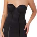 Maidenform Women's Shapewear Tummy Control Full Slip Shapewear, Convertible to Strapless Built-In Underwire Bra Shaping Slip (34B, Black)