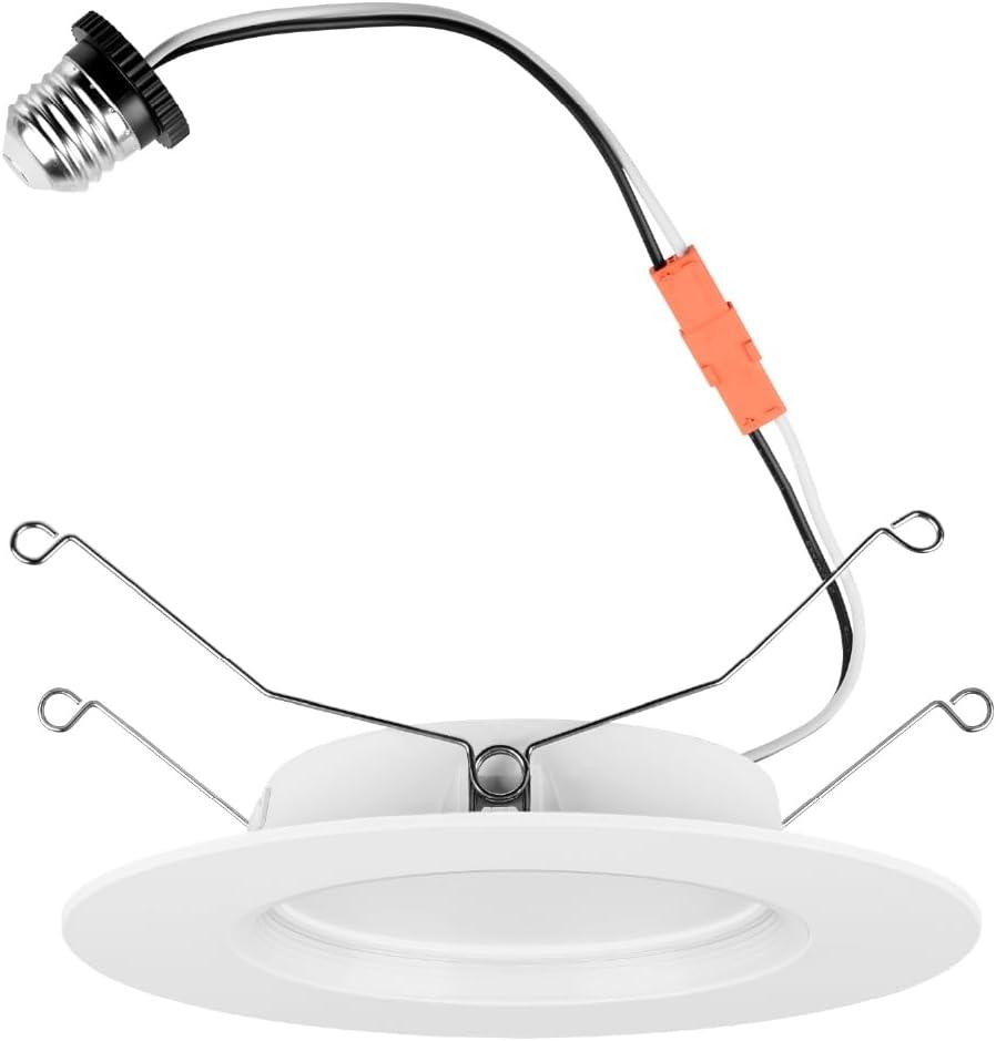 LEDVANCE 5/6" Night Ring Retrofit Downlight, 8W, 5 CCT (2700K/3000K/3500K/4000K/5000K), 700 LMS, 90 CRI, Energy Star, Damp Rated, White - 1 Pack (65798)