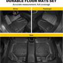 Floor Mats Fit for Honda HR-V HRV 2016-2022 - Front and Rear Row Liner Automotive Floor Mats - All-Weather Protection TPE Car Floor Liners HRV Accessories Black