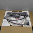 Rattan Floor Lamp, Arc Floor Lamps for Living Room, Farmhouse Standing Lamp with Adjustable Hanging Fabric Shade, Tall Pole Lamp with Foot Switch, Over Couch Arched Reading Light for Bedroom, Office