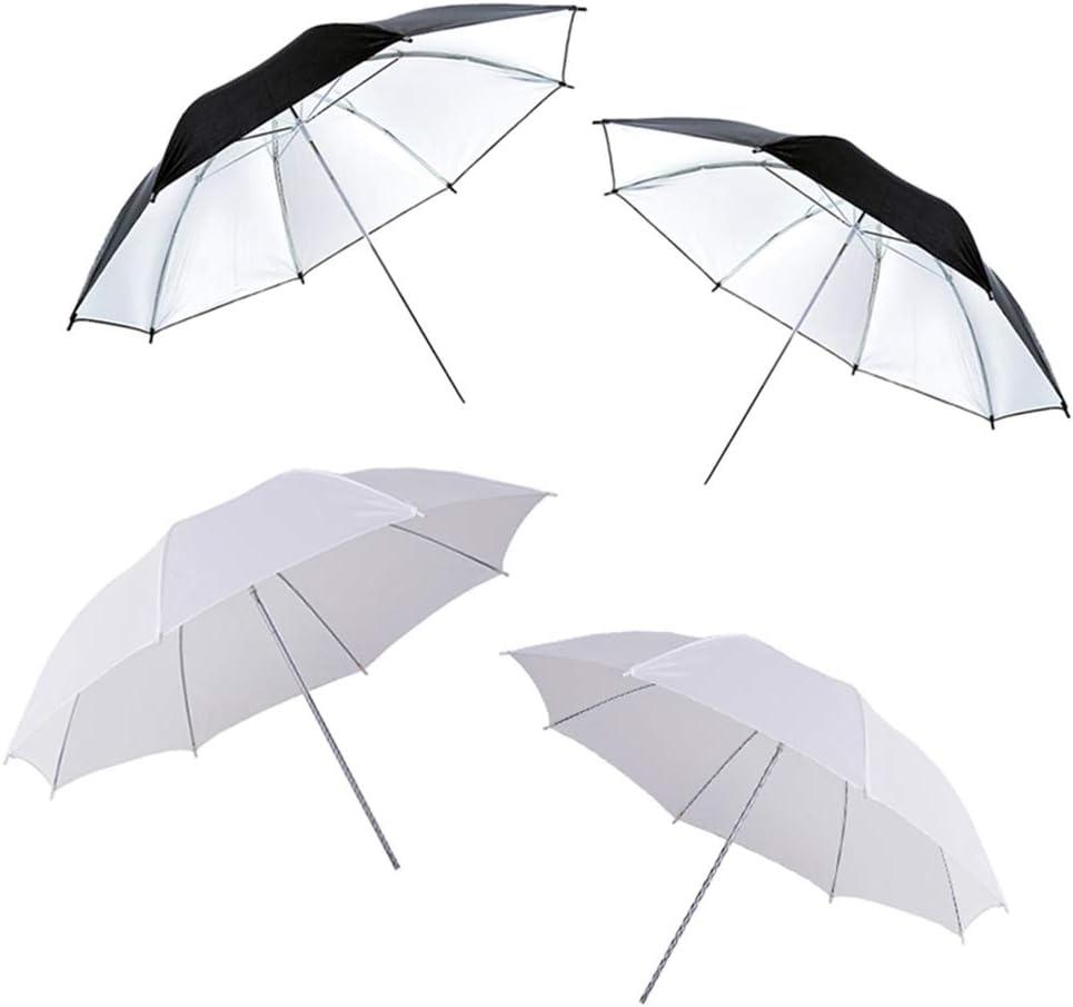 Photography Umbrella Lighting 4 Pack Kit, 33"/84cm SoftWhite Translucent and Reflective Umbrella for Photo and Video Studio Shooting