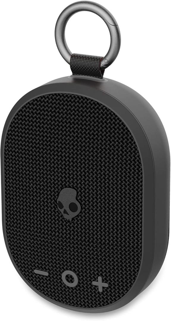 Skullcandy Kilo Wireless Bluetooth Speaker - IPX7 Waterproof Mini Bluetooth Speaker with 24 Hour Battery, Downward Firing Passive Radiator, and True Wireless Pairing - Perfect for Outdoor (Black)