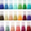 Creatrill 100 Pcs 13cm/5 Inch Silky Handmade Soft Craft Mini Tassels with Loops for Jewelry Making, DIY Projects, Bookmarks, 20 Colors, 5 Pcs of Each