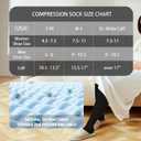 LEVSOX Cotton Compression Socks for Women&Men 20-30mmHg Knee High Cute Support Sock for Nurses Pregnancy Travel