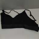 Womens Merino Wool Wireless Triangle Bralette (Large, Black)