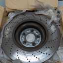 Brembo 09.9764.23 Floating two piece UV Coated vented drilled + Slotted Front Brake Rotor MERCEDES-BENZ OE# A2194210212