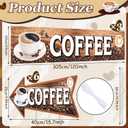 Tegeme 4 Pack Coffee Stand Supplies 1pcs 2x10 ft Banner and 3 Pcs Coffee Yard Signs with Metal Stakes Double Sided Print for Advertising Business Store Decor Home Lawn Outdoor