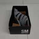 SM New York NWB Ina Denim Block Heel Sandals Open Toe Slip-On Neutral Shoes 8,5