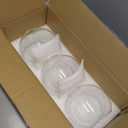 3 Pack Clear Glass Shade Replacements, Globe Glass Lamp Shade Covers for Light Fixtures, 1.65 In Fitter 5.1 In Height 5.9 In Diameter Globes Lampshades for Wall Sconces Chandelier Pendant Lights