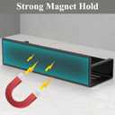 HuggieGems Magnetic Water Bottle Holder for Refrigerator, Cup Holder Organizer for Stanley and Tumbler for Kitchen, 4 Pack, Black