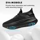 YINGCSM Mens Walking Shoes Range Sneaker Mesh Breathable Lightweight Running Shoe for Men Casual Fashion Workout Athletic Size 15 Black