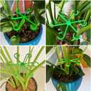 16PCS Green Plant Stem Holders Plastic Indoor Plant Climbing Stem Stand 4 Sizes Reusable Flower Plant Stake Trellis Stem Hook Plant Growth Accessories