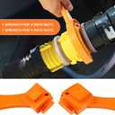 2PCS RV Sewer Hose Wrench, Multi-purpose Single-head Tool for Easy Connection & Disconnection, Non-destructive & Labor-saving Tool, Suitable for Most Cars & RVs (Orange)
