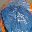 Peradix Paddling Pool for Kids & Pets Infant Ball Pit Tent, Baby Beach Tent, Toddler Wading Pool UV Sun Shelter Canopy with Mosquito Net, Portable Pop Up Tent Summer Beach Toys for Child (Blue-Orange)