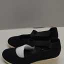 Women's Espadrilles Sandals, Closed Toe Platform for Women Slip on Elastic Ankle Strap Casual Comfortable Wedge Sandals (7.5, G-black/Suede)