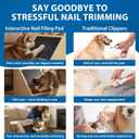 Dog Nail Scratch Board with Treat: Wooden Dog Nail File Board with Replaceable Sandpaper, Quiet Dog Nail Trimmer Alternative for Stress-Free Nail Care
