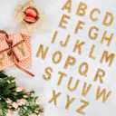 72 Pcs Rhinestone Letter Stickers - Crystal Alphabet A-Z & Number 0-9 Self-Adhesive Letter Patches Bling Glitter Stickers for Clothing Craft Decor (Gold)